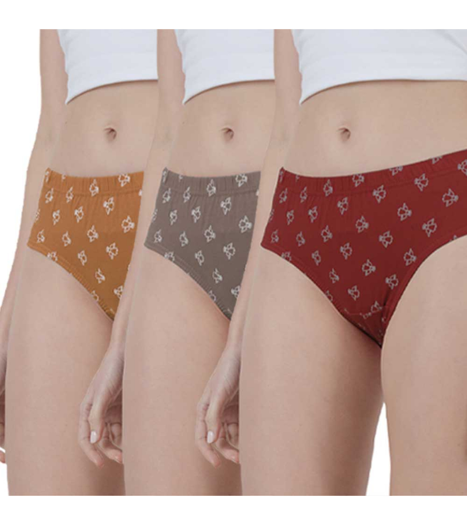 Vink Multicolor Women's Printed Panty Combo Pack of 3